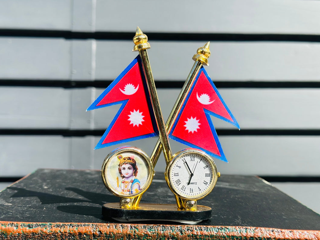 Nepal Flag with God picture & Watch